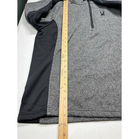 Spyder Mens Gray Pull Over 1/4 Zip Long Sleeve Size L - Picture 4 of 6